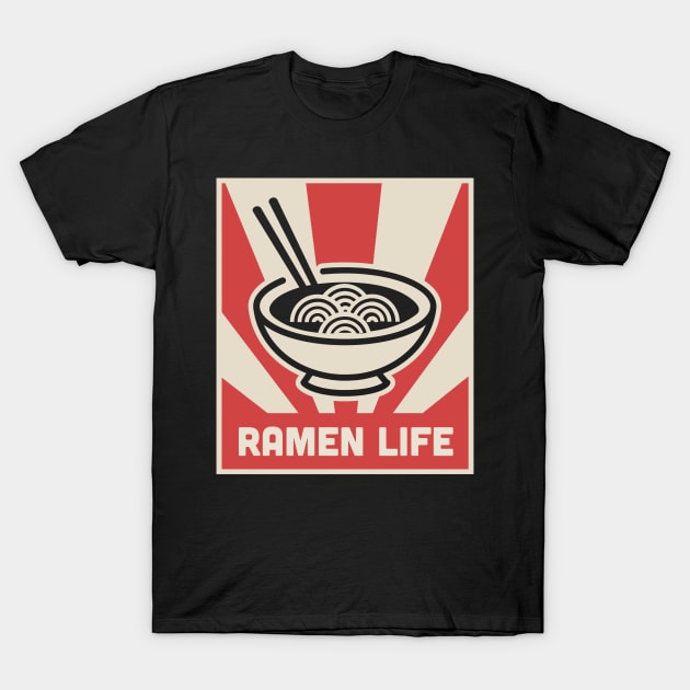 Retro Japanese Style RAMEN LIFE Poster T-Shirt by MeatMan